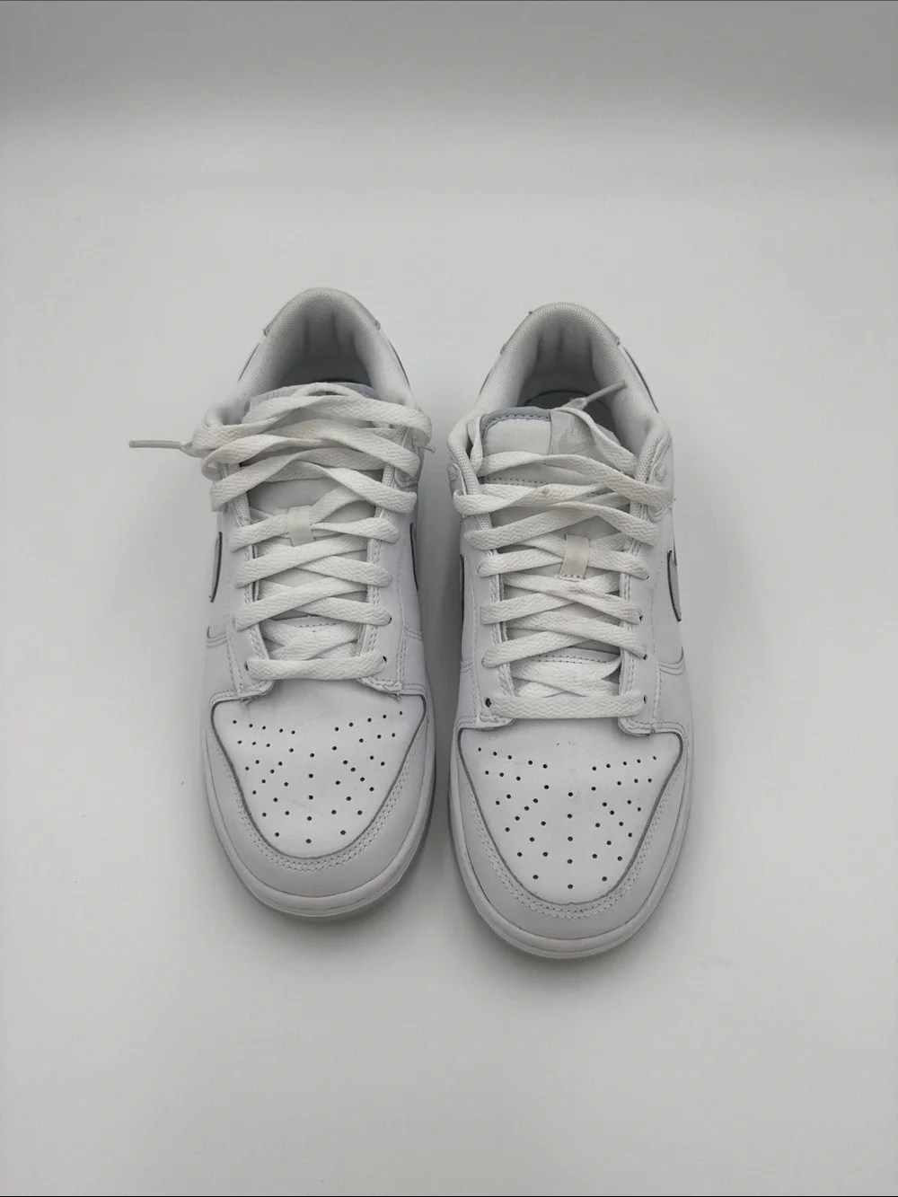 Nike Red and White Dunk Low Retro Box Label